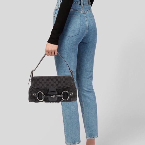 Gucci gg canvas leather horsebit bag - Picture 12 of 12